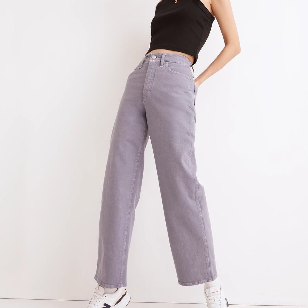 Madewell Perfect Vintage Wide-Leg Jean: Garment-Dyed Edition